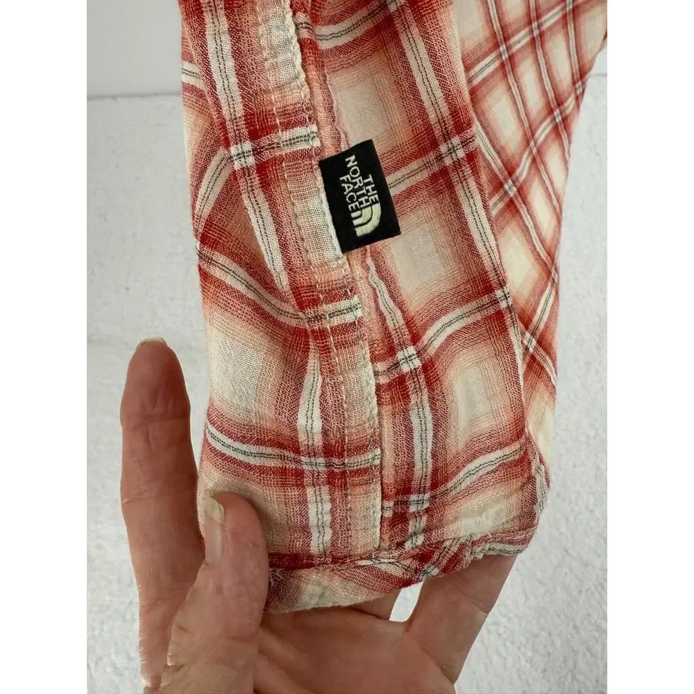 The North Face ARNE Plaid Short Sleeve Chest Pocket Casual Shirt Mens Large‎